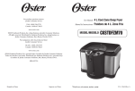 Oster CKSTDFZM70 User's Manual