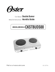 Oster CKSTBUDS00-NP Instruction Manual
