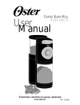 Oster 6389-33 User's Manual