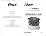 Oster 5712 User's Manual