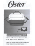 Oster 3222 User's Manual