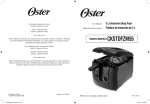 Oster 3 L Immersion Deep Fryer User's Manual