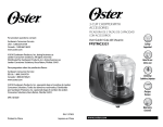 Oster 3-Cup User's Manual