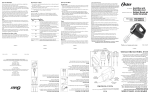 Oster 151247 User's Manual