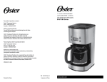 Oster 12 Cup Coffeemaker User's Manual