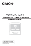 Orion TV/DVD-1432 User's Manual
