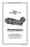 Orion LASERMATE 5684 User's Manual