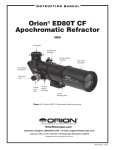 Orion ED80T CF User's Manual