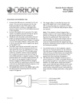 Orion Car Audio ORRPA User's Manual