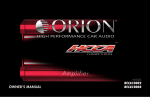 Orion Car Audio HCCA10002 User's Manual