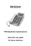 Oricom TP88 User's Manual