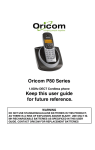 Oricom P80 User's Manual