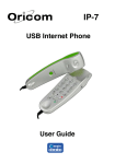 Oricom IP-7 User's Manual