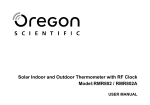 Oregon Scientific RMR802 User's Manual