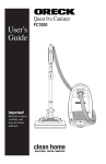 Oreck FC1000 User's Manual