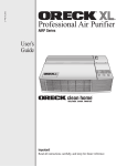 Oreck AIRP Series User's Manual