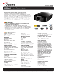 Optoma HD808 User's Manual