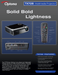 Optoma Technology TX728 User's Manual