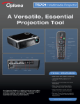 Optoma Technology TS721 User's Manual