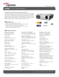 Optoma Technology ThemeScene HD65 User's Manual