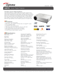 Optoma Technology HD73 User's Manual