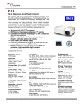 Optoma Technology H76 User's Manual