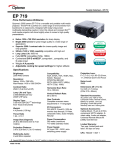 Optoma Technology EP 719 User's Manual