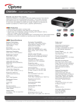 Optoma Technology DX609V User's Manual