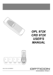 Opticon CRD972X User's Manual