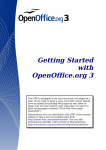 OpenOffice.org OpenOffice - 3.0 Getting Started Guide