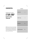 Onkyo USR-5RF User's Manual