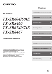 Onkyo TX-SR604/604E User's Manual