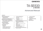 Onkyo TX-SR333 Owner's Manual