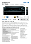 Onkyo TX-NR646 Product Sheet