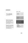 Onkyo TX-8020 Owner's Manual