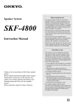 Onkyo SKF-4800 Owner's Manual