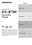 Onkyo DX-R700 User's Manual