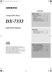 Onkyo DX-7333 User's Manual