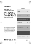Onkyo DV-SP504E User's Manual