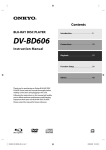 Onkyo DV-BD606 User's Manual