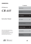 Onkyo CS-445 Owner's Manual