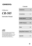 Onkyo CR-505 User's Manual
