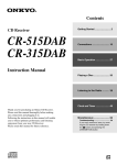 Onkyo CR-315DAB User's Manual