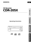Onkyo CDR-205X User's Manual