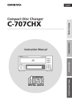 Onkyo C-707CHX User's Manual