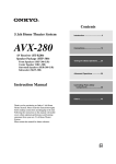 Onkyo AVX-280 User's Manual