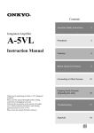 Onkyo A-5VL User's Manual