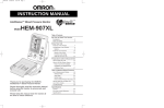 Omron Healthcare INTELLISENSE HEM-907XL User's Manual