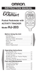 Omron Healthcare HJ-203 User's Manual