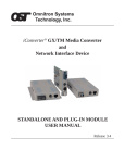Omnitron Systems Technology iConverter GX/TM User's Manual